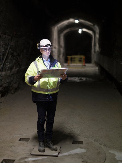 Nuclear ambition: Kimmo Kemppainen, research manager for the Onkalo repository project, in one of the tunnels 1,400 feet underground (Miikka Pirinen/NYT)