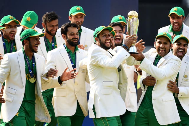 Pakistan's players stunned India in the final of the Champions Trophy