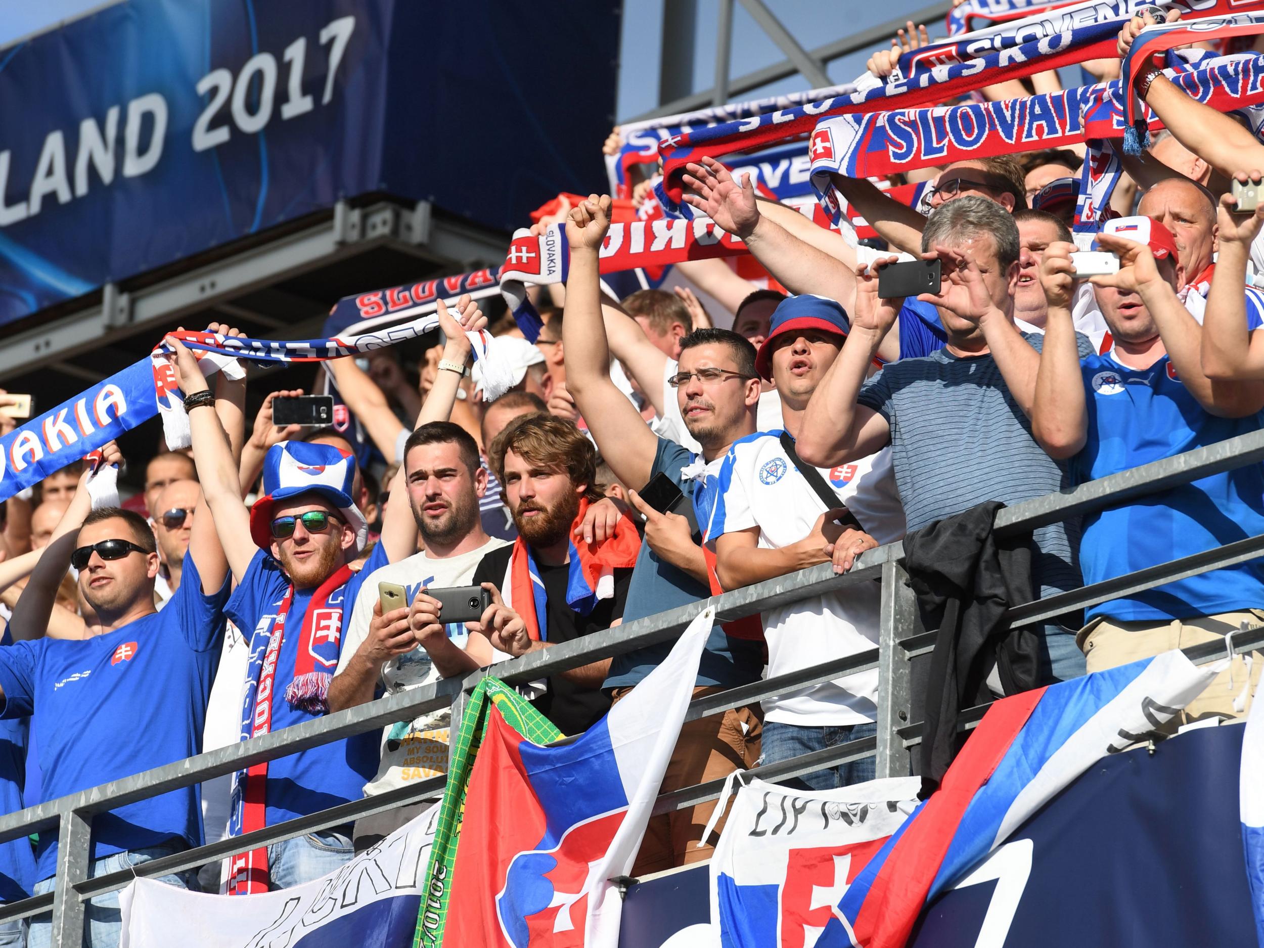 Slovakia were noisily cheered on throughout