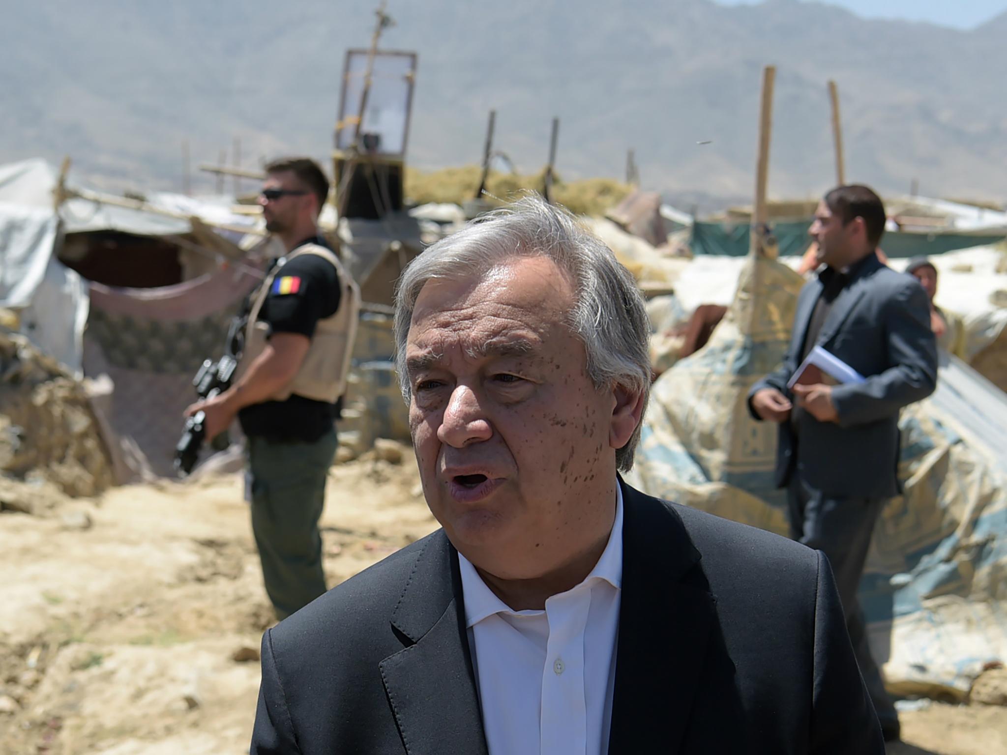 UN Secretary General visits refugees in Afghanistan in June 2017. He is set to appoint a Russian official as the head of a new counter-terrorism division of the world body.