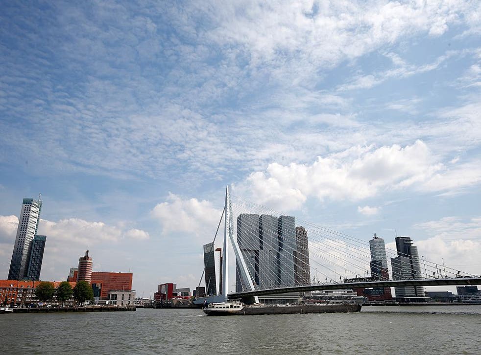 The Erasmus bridge runs over the River Maas in Rotterdam. For the Dutch, living below sea level is not all about a bunch of dykes and dams, but a way of life