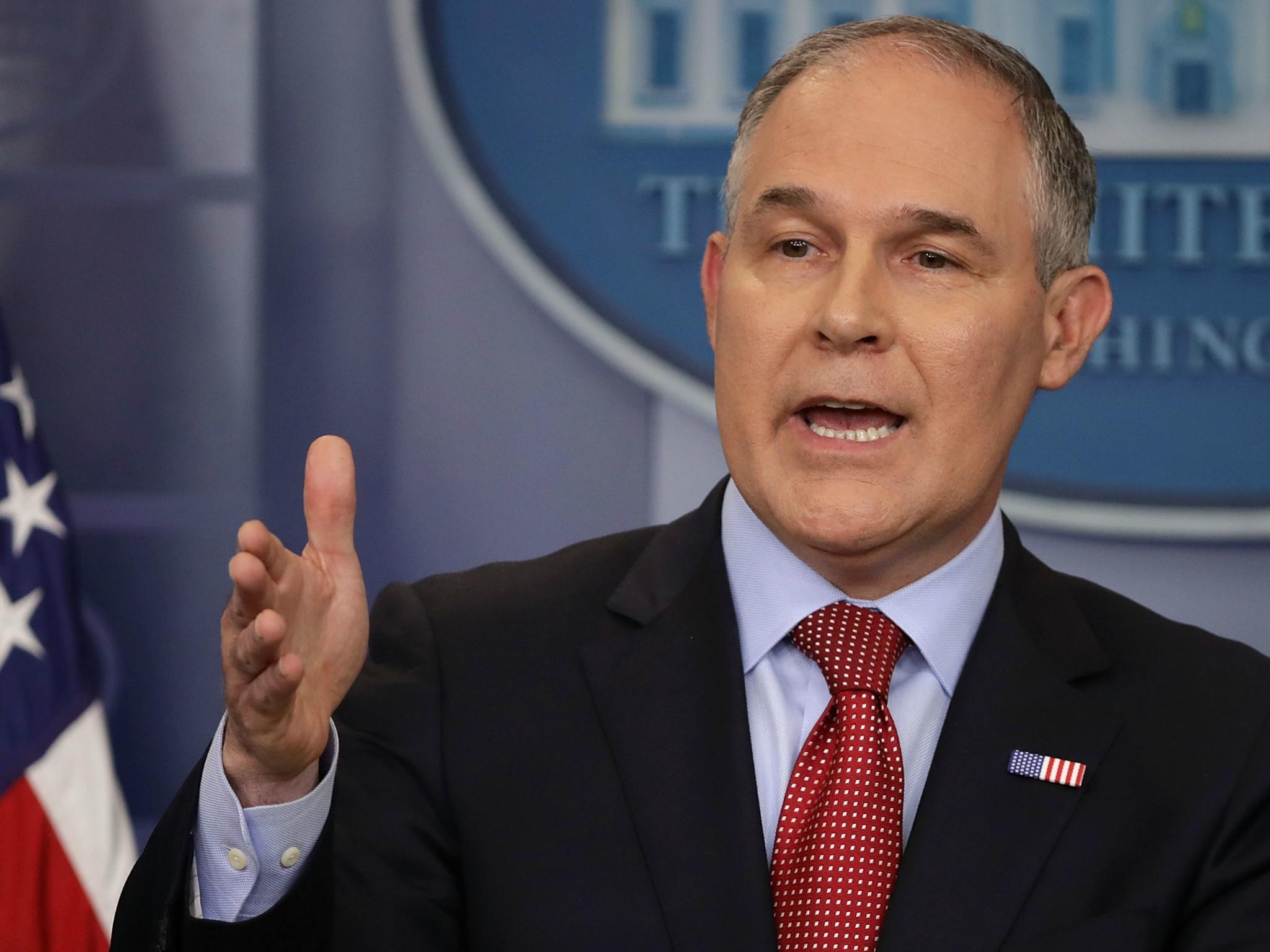 Scott Pruitt is a climate-change denier and head of the US Environmental Protection Agency
