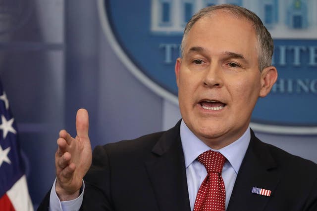 Scott Pruitt is a climate-change denier and head of the US Environmental Protection Agency