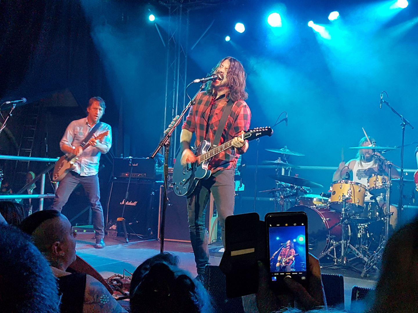 Top billing: the Foo Fighters rocked up for a surprise gig at the Cheese &amp; Grain, a non-profit social enterprise centre, in February (Cheese &amp; Grain)