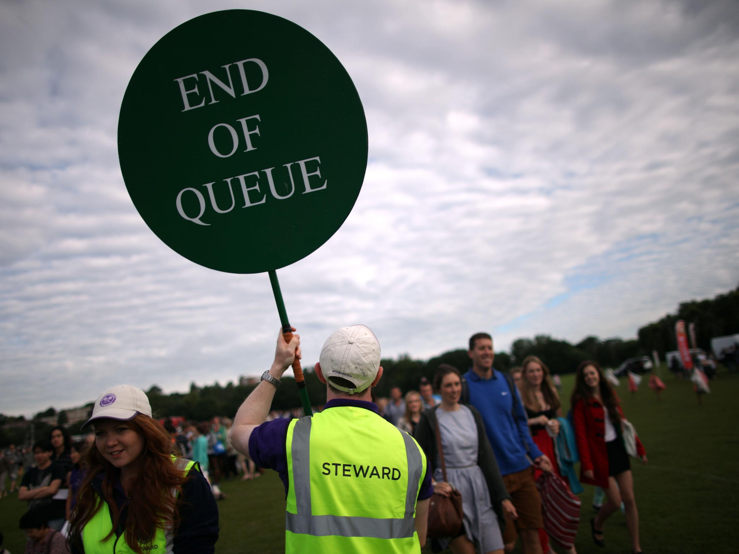 Queuing for Wimbledon is a time-honoured tradition (Getty )