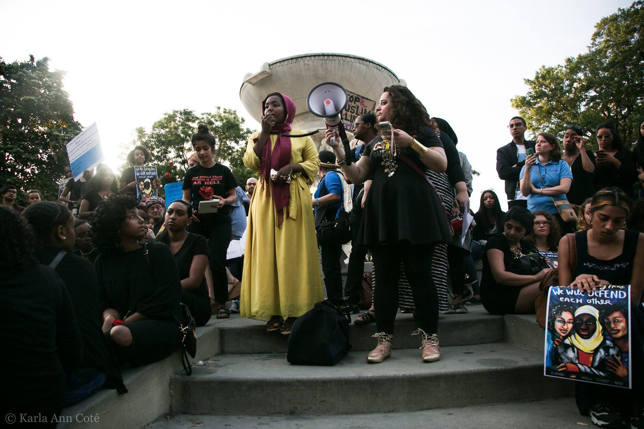 More than 300 people gathered at a memorial for murdered teen Nabra Hassanen