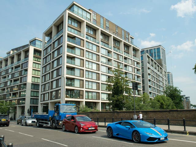 The flats in the Kensington Row development, in Kensington, west London, where some residents affected by the Grenfell Tower disaster are to be re-housed