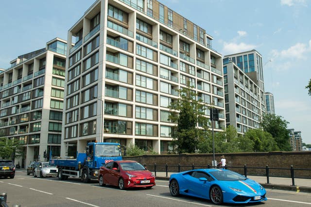 The flats in the Kensington Row development, in Kensington, west London, where some residents affected by the Grenfell Tower disaster are to be re-housed