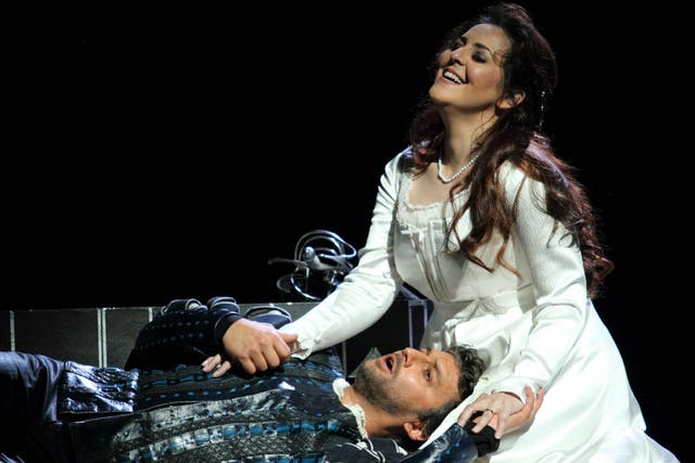 Jonas Kaufman as Otello and Maria Agresta as Desdemona in 'Otello' at the Royal Opera House