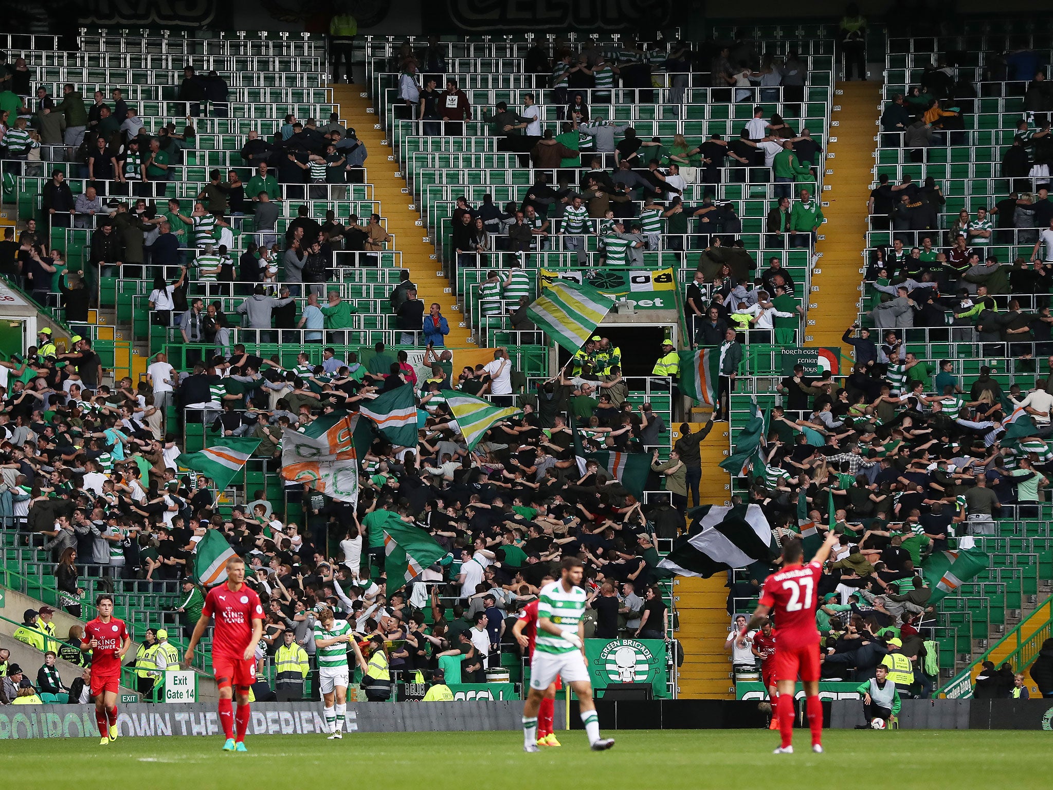 Celtic have a dedicated standing section at their stadium