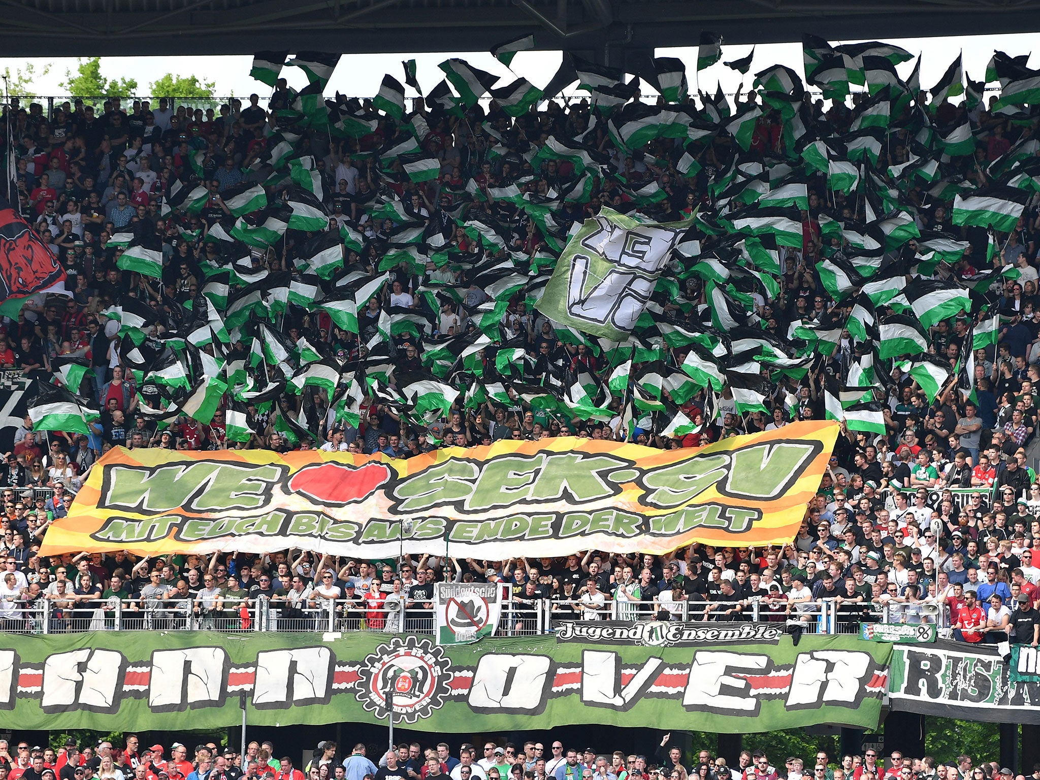 Hannover's fans still believe in survival