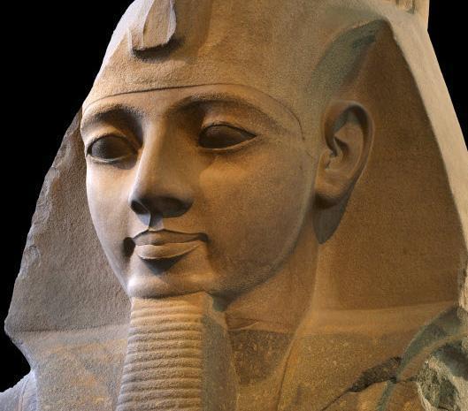 A granite statue of Ramesses the Great at the British Museum