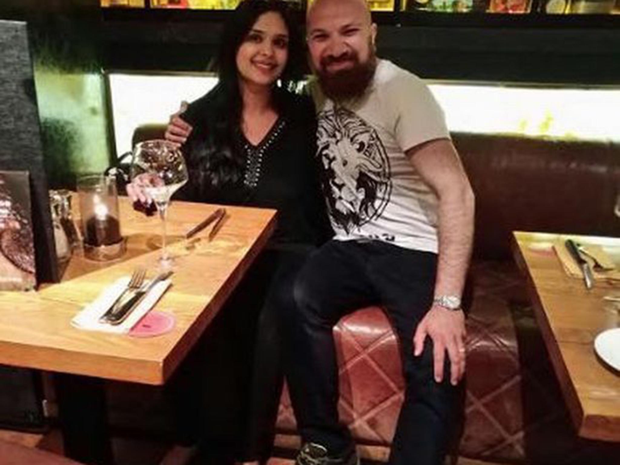 Mr Badshah and his wife, Romzin, on their date