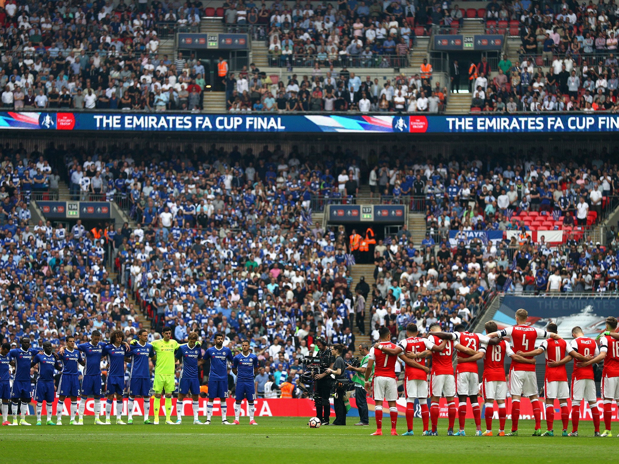 Arsenal and Chelsea met in last month's FA Cup final at Wembley