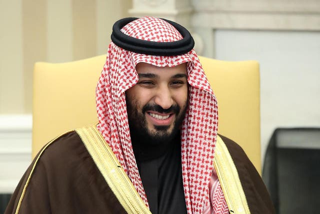 Mohammed bin Salman, then Deputy Crown Prince and Minister of Defence of the Kingdom of Saudi Arabia, at a meeting with US President Donald Trump in the Oval Office at the White House 14 March 2017
