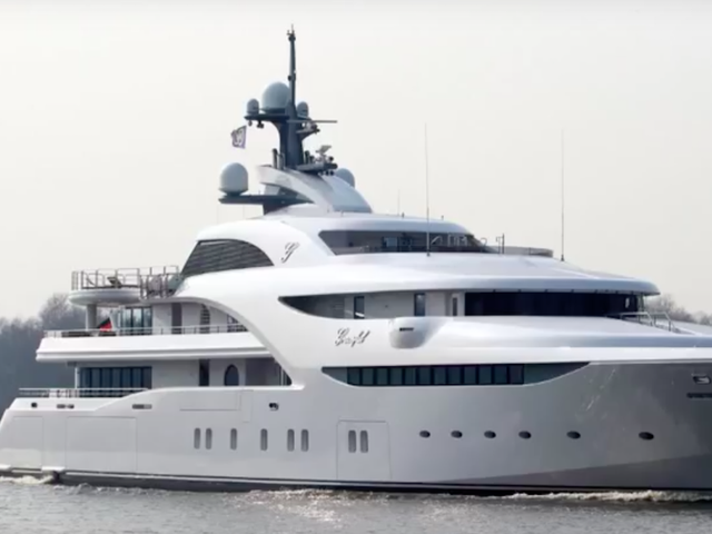 <p>Graceful, a yacht rumoured to belong to Vladimir Putin, left Germany earlier this month. </p>