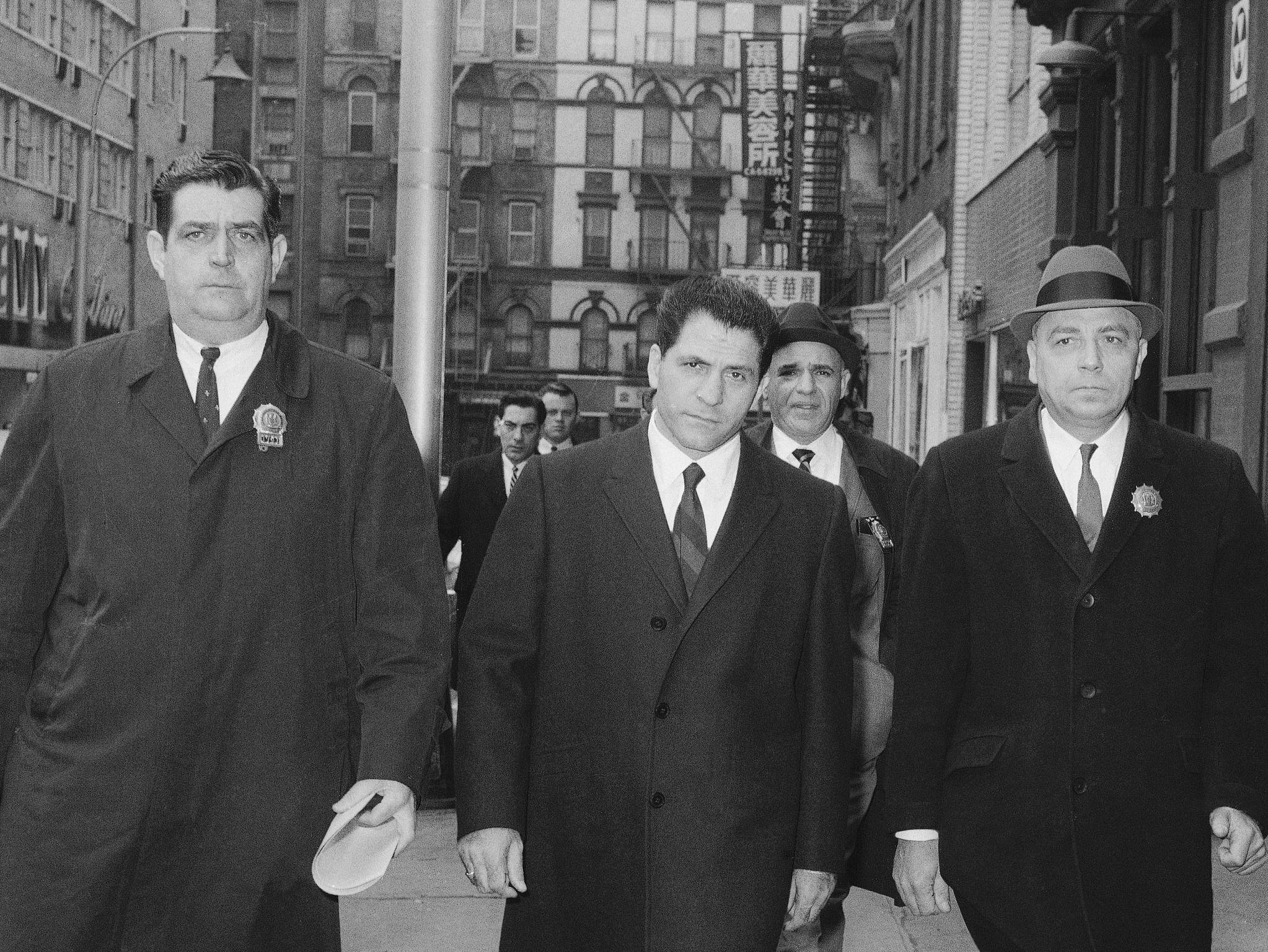 Franzese, center, was given a 50 year prison sentence for robbing a bank in 1967