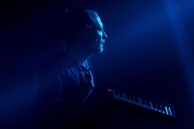 Thom Yorke on the Pyramid Stage during Radiohead's headline performance, June  2017