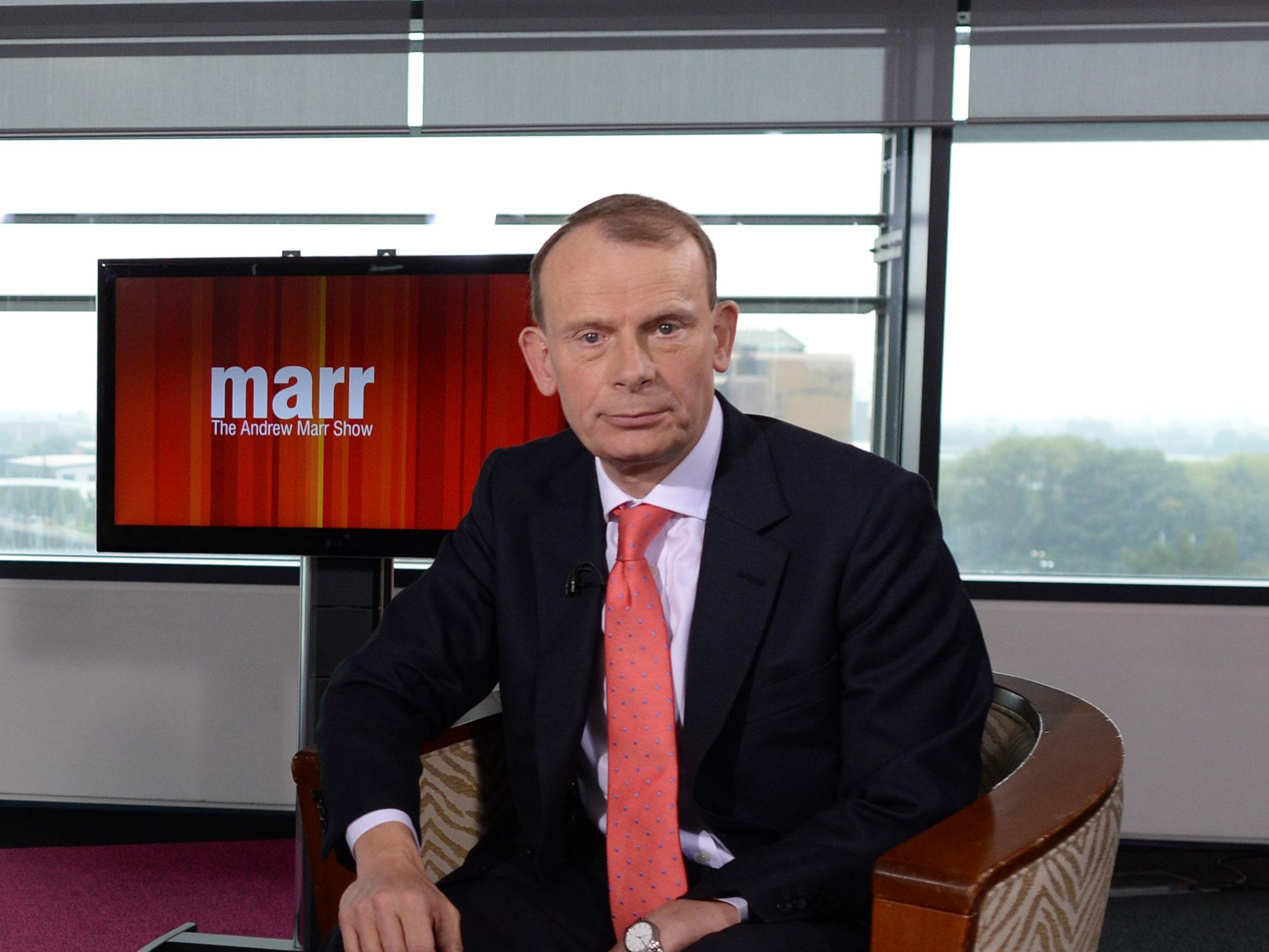 Candid: Mr Marr pointed out that his peers in channels such as Sky and ITV will not undergo the scrutiny in place at the BBC