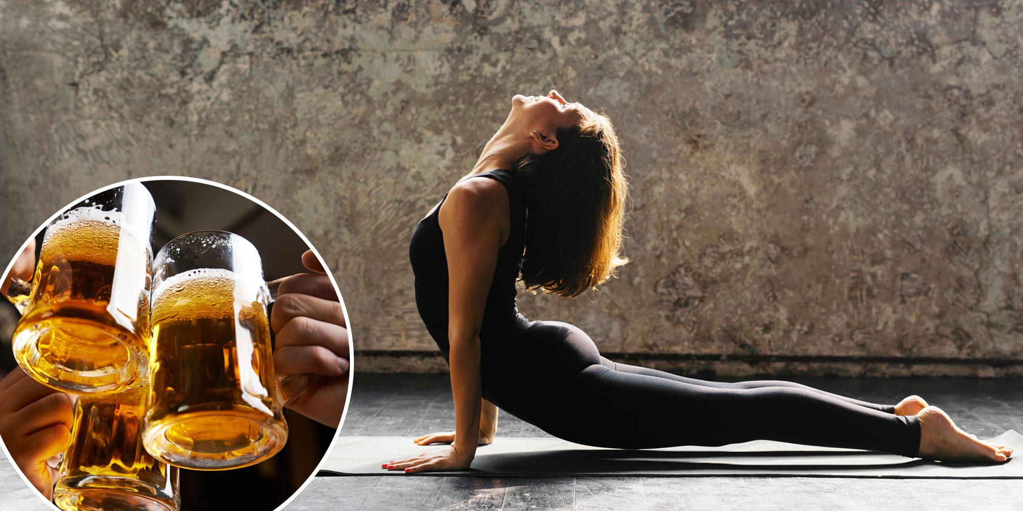 The newest fitness trend Drinking beer as you do yoga indy100 indy100