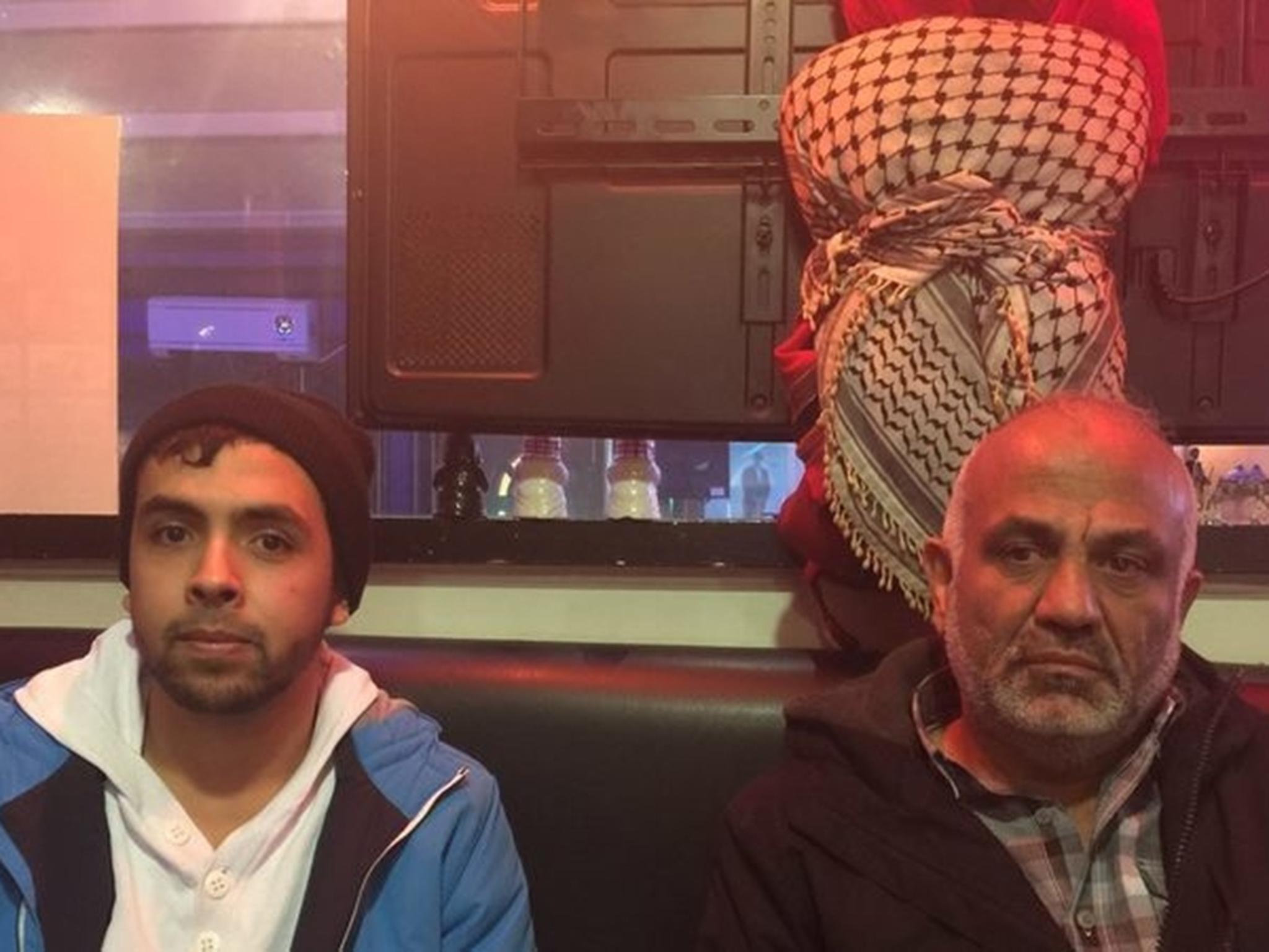 Yousef Hassan, 22, left, and his father Jehad, 52
