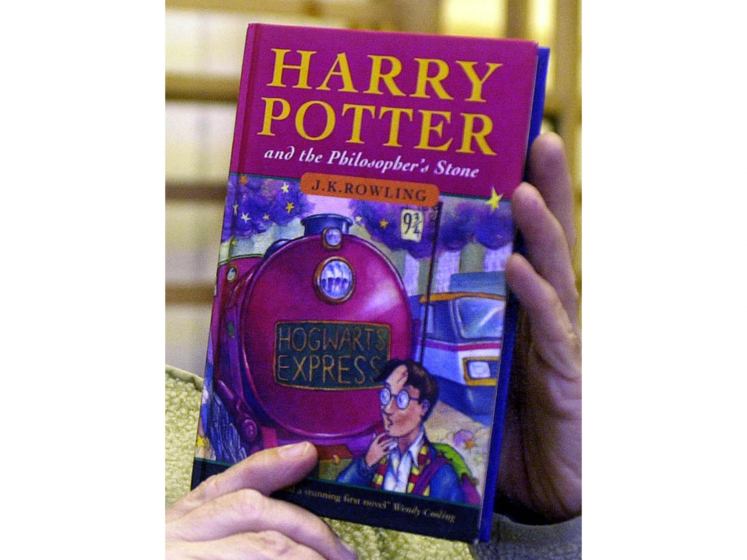 A hardback first edition of Harry Potter and the Philosopher's Stone by JK Rowling