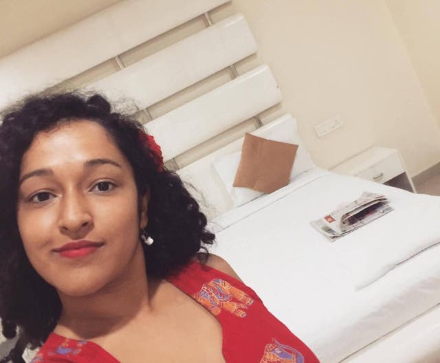 'Single lady' Nupur Saraswat in the hotel room she was upgraded to