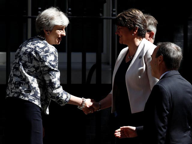 Theresa May says the DUP and Conservative Party 'share many values'