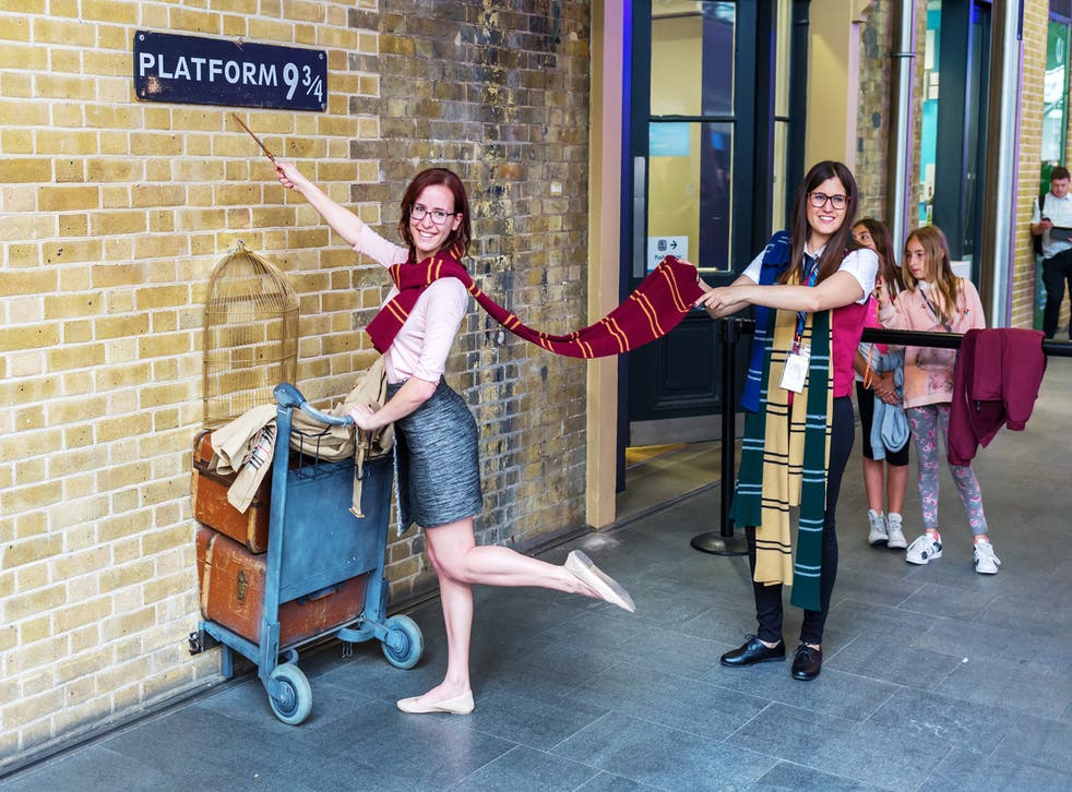 Platform 9¾ comes to life at King’s Cross station in London