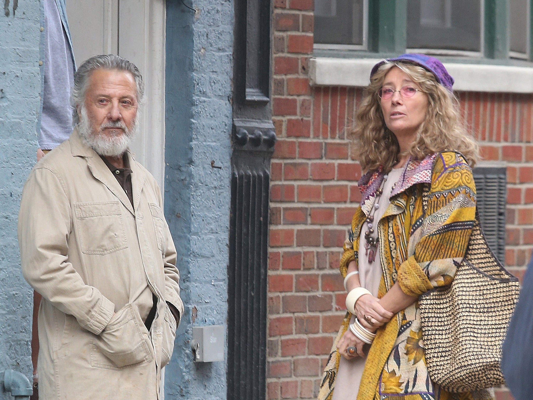 Thompson (right) and Dustin Hoffman in 2017's 'The Meyerowitz Stories'