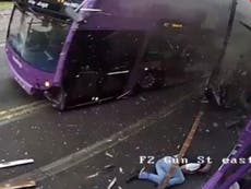 Man gets smashed into by bus then get up and walks into pub