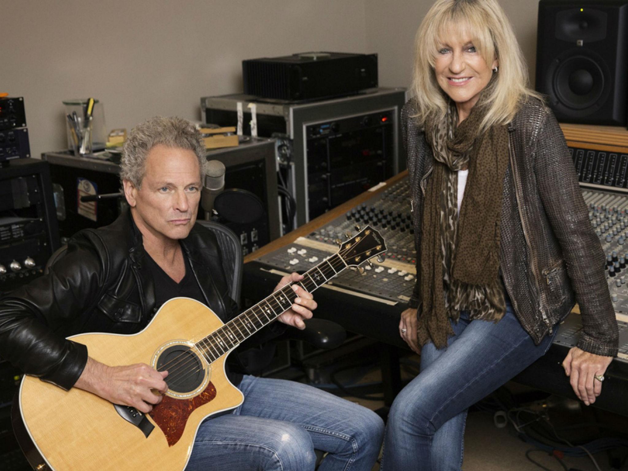 Lindsey Buckingham (left) and Christine McVie (right) began work on their joint album prior to Fleetwood Mac’s 2014 tour