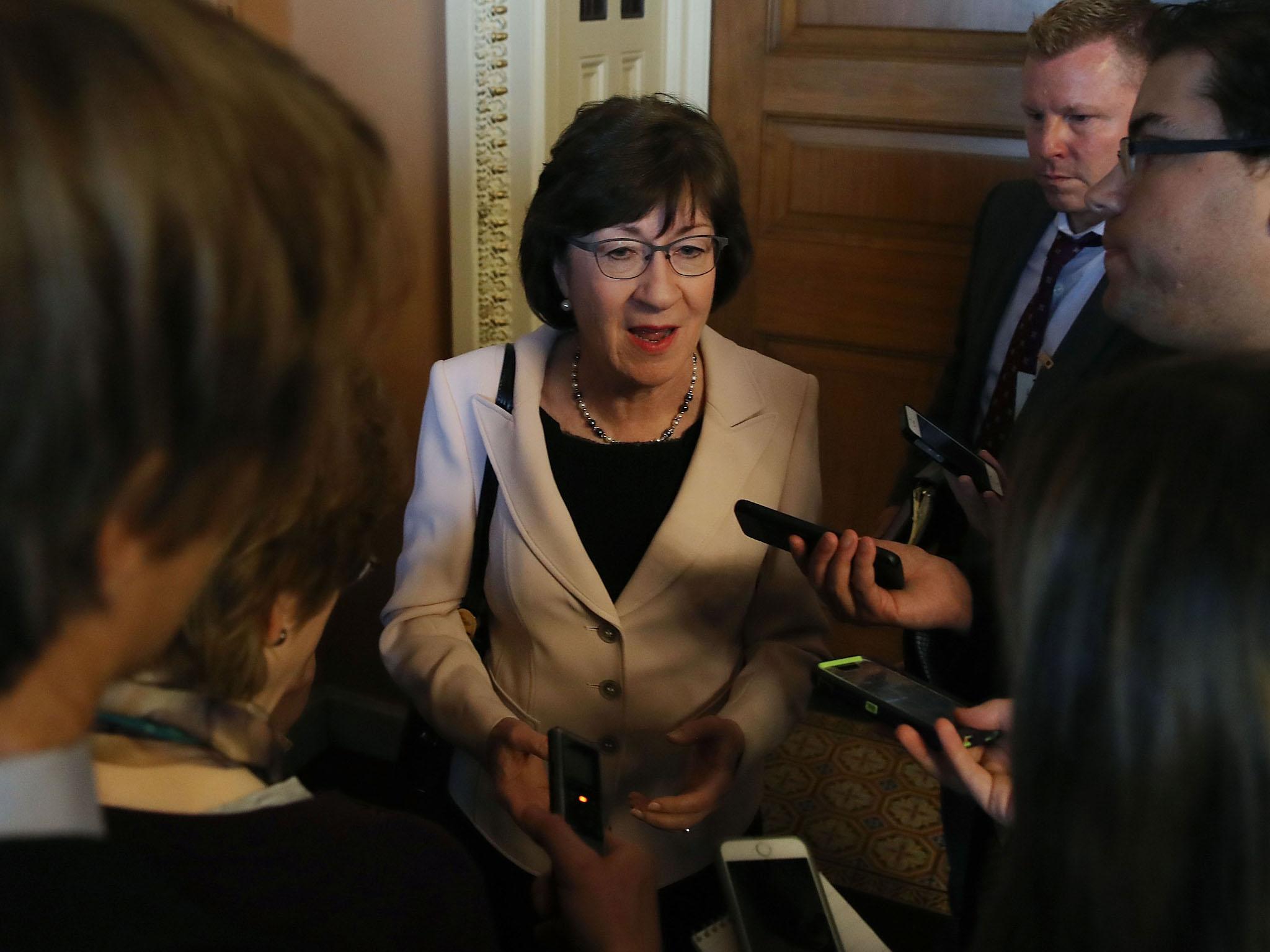 Susan Collins has said up to 10 Republicans have concerns over the healthcare bill