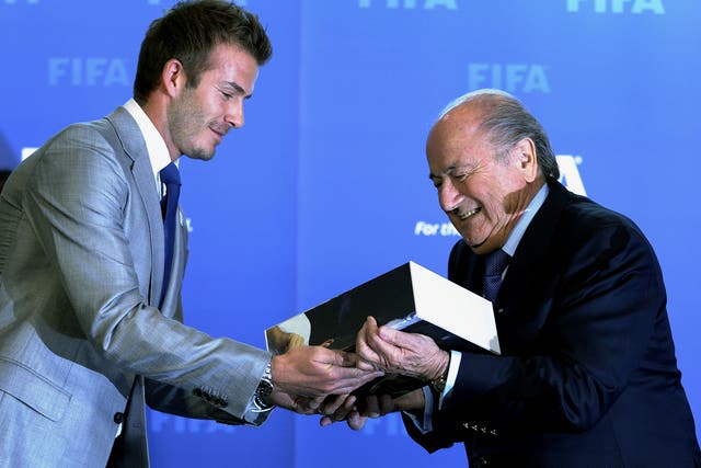 Beckham delivered England's 2018 bid to Blatter