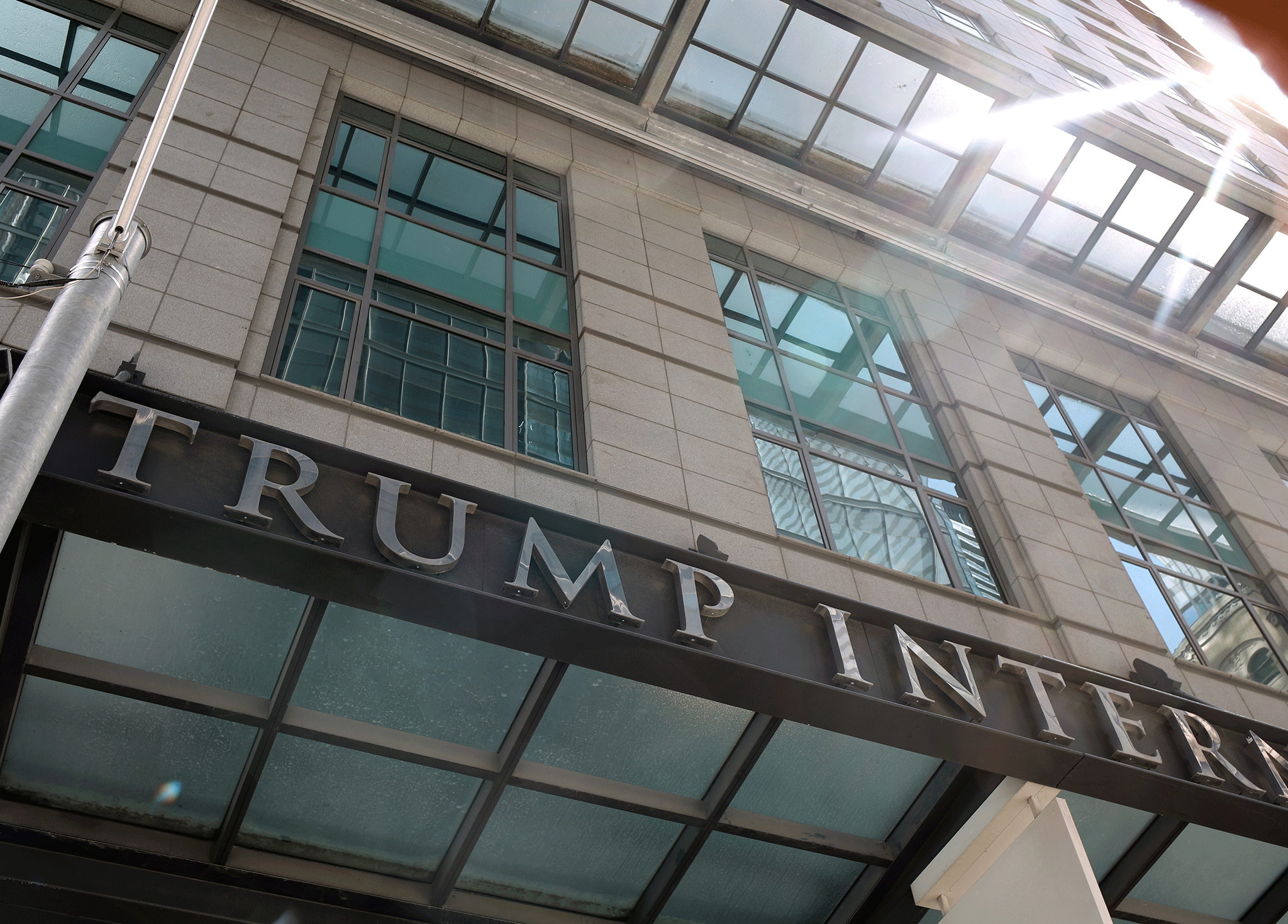 Trump International Hotel and Tower is seen in downtown Toronto - it has been a site for protests against Mr Trump’s comments disparaging women, Mexicans and Muslims