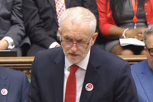 Labour leader Jeremy Corbyn in the Commons