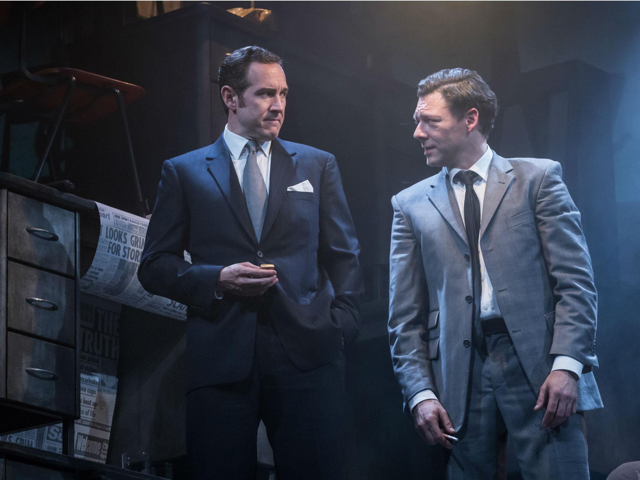 Bertie Carvel (Rupert Murdoch) and Richard Coyle (Larry Lamb) in 'Ink' at the Almeida