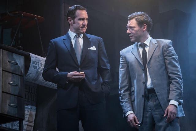 Bertie Carvel (Rupert Murdoch) and Richard Coyle (Larry Lamb) in 'Ink' at the Almeida