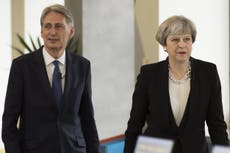 Theresa May clashes with Philip Hammond over public sector pay cap