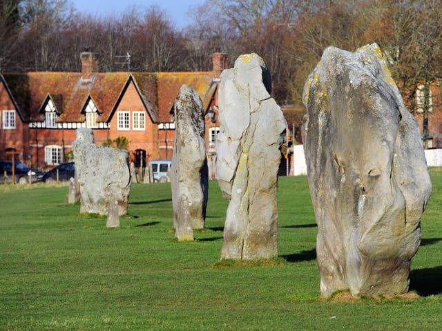 Stones at the Avebury stone circle