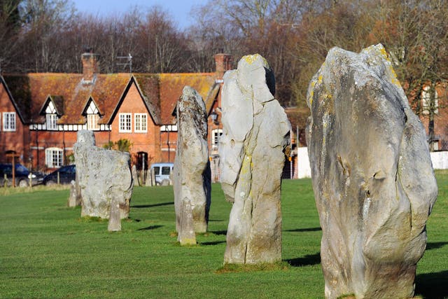 Stones at the Avebury stone circle