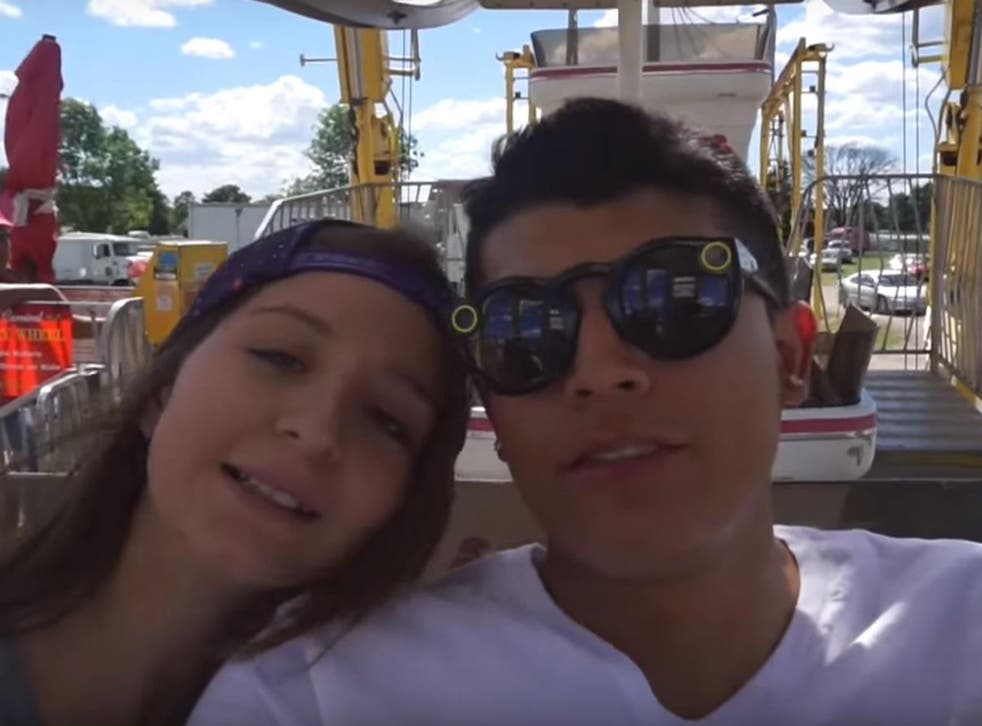 Pedro Ruiz, 22, with girlfriend Monalisa Perez in a recent YouTube video