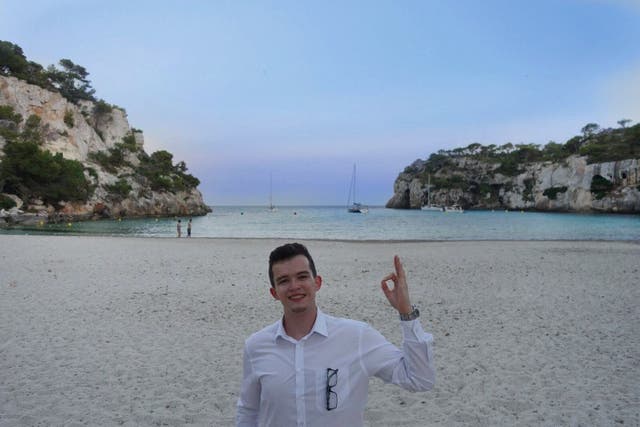 Joe Furness enjoyed a 12-hour stopover in Menorca