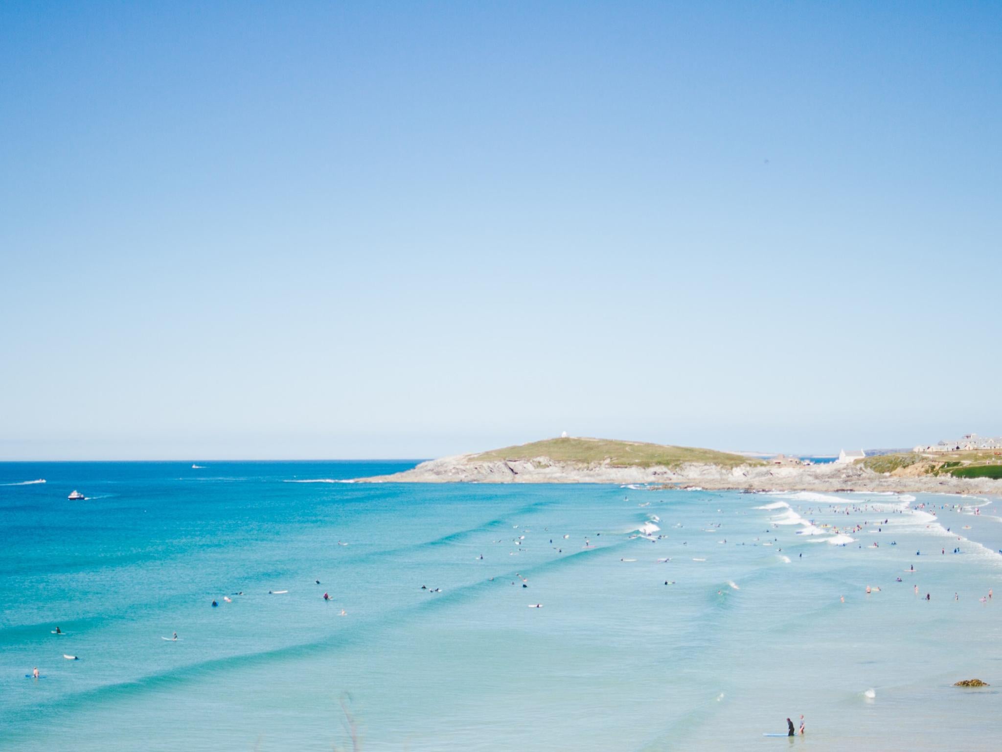 The view of Fistral Beach from the Fistral Beach Hotel and Spa