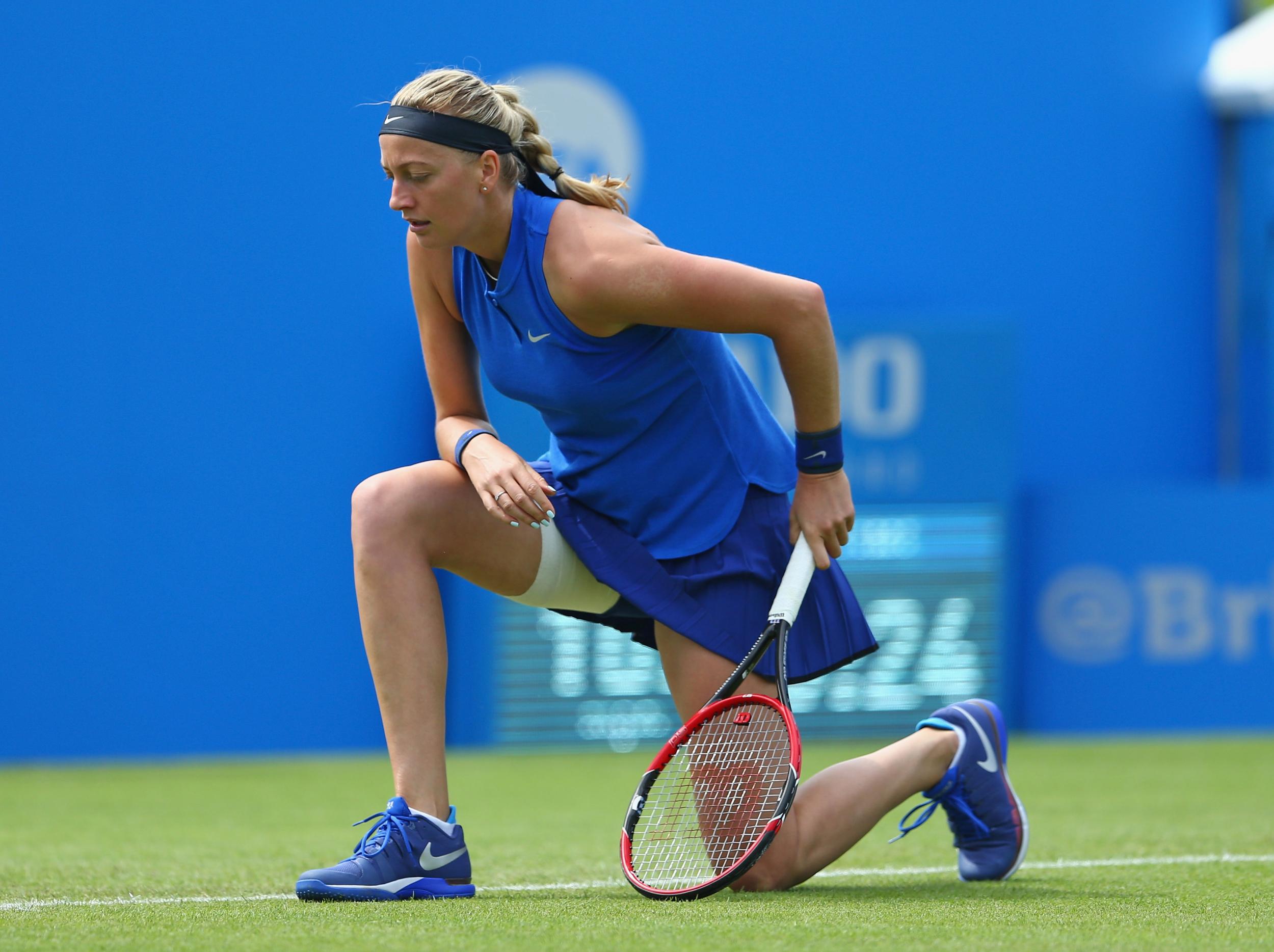 Kvitova pulled out of the Aegon International with an abdominal injury