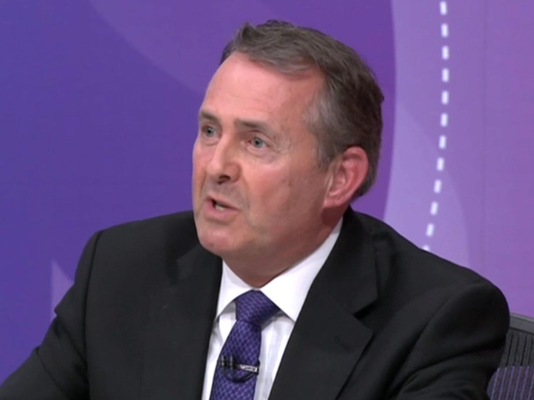 Trade Secretary Liam Fox has claimed Britain has a brighter trading future outside the EU