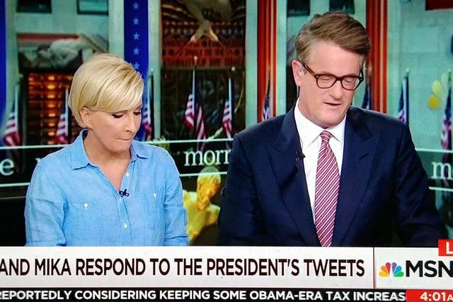Mr Scarborough and Ms Brzezinski took 30 minutes to attack the President mental health and poor judgment