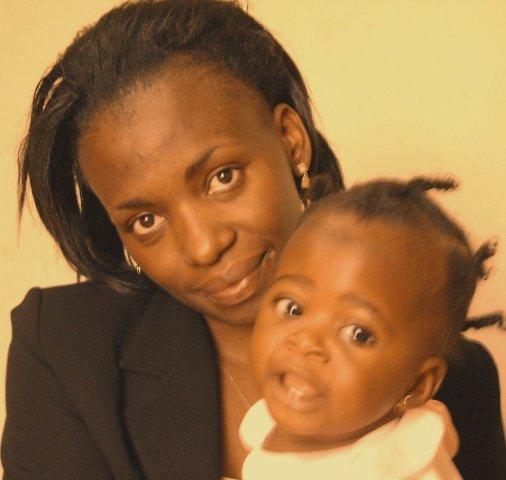 A recent photograph of Ms Gobanga with one of her young daughters