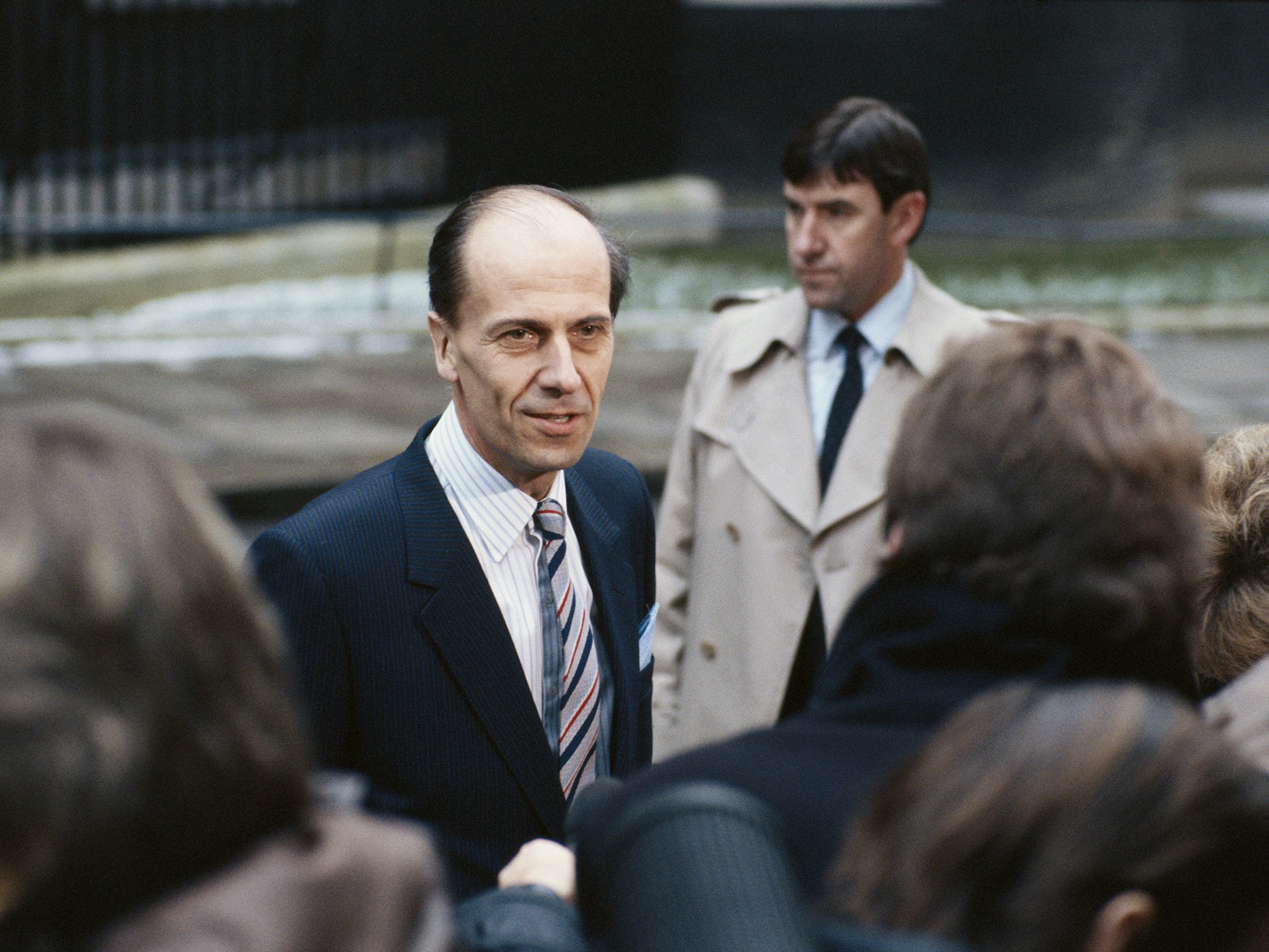 &#13;
Norman Tebbit, returns to Parliament for the first time since the Brighton hotel bombing by the IRA, 1985 (Getty)&#13;
