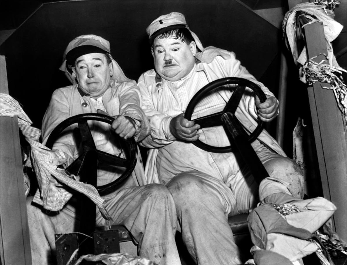 Laurel and Hardy in The Flying Deuces, 1939